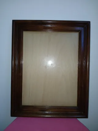 Marco de caoba con cristal