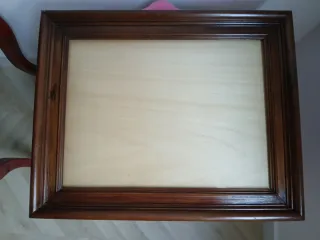 Marco de caoba con cristal