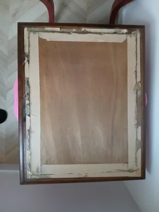 Marco de caoba con cristal