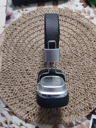 Cascos Bluetooth Retro Plata y Negro