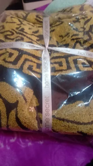 Toallas Versace Negro/Dorado Algodón