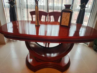 Mesa comedor cerezo diseño curvo