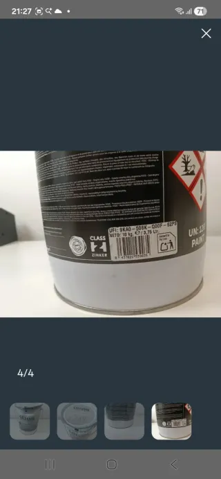 Pintura Zinc Galvanol 96% Zinc