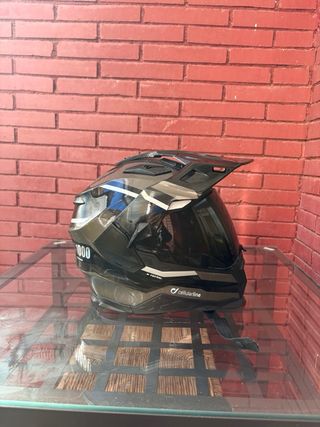 Casco Moto Negro con Visor TALLA S