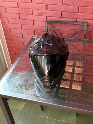 Casco Moto Negro con Visor TALLA S