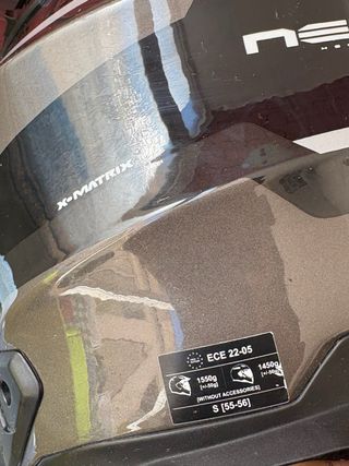 Casco Moto Negro con Visor TALLA S