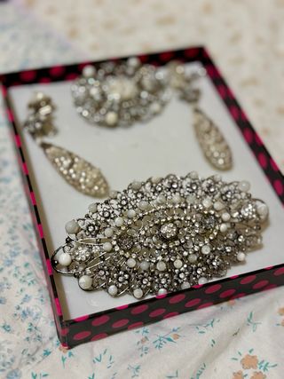 Pendientes Novia Nácar y Swarovski