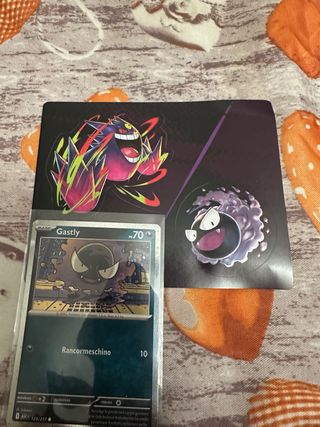 Gastly carta promo + adesivi
