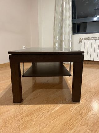 Mesa baja elevable de madera