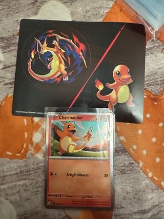 Charmander carta promo + adesivi