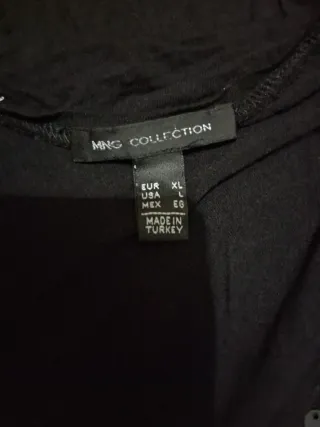 Blusa lentejuelas negras mate