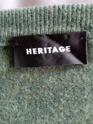 Maglione uomo Heritage verde in lana 100%