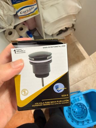 Válvula Push Nova Plus Latón Negro