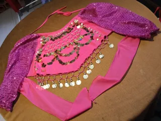 Disfraz Moruno Niña Rosa con Monedas