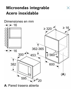Microondas Integrable Bosch HMT72G650