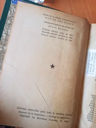 Libro antiguo: La Noche quedó atrás. Año 1941.