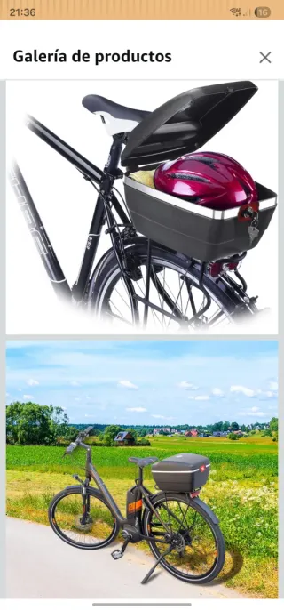 Maletero para moto/bicicleta negro