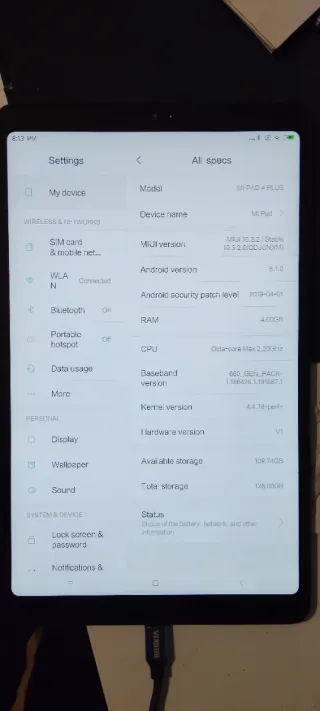 Xiaomi Mi Pad 4 Plus 128GB 4G LTE