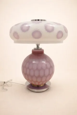 Candeeiro vintage opalino