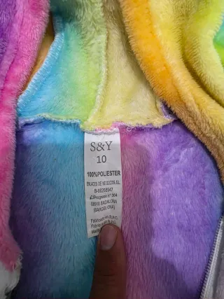Pijama Unicornio Arcoíris Talla 10