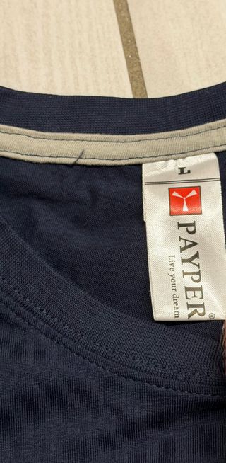 T-shirt Payper blu cotone stampa logo