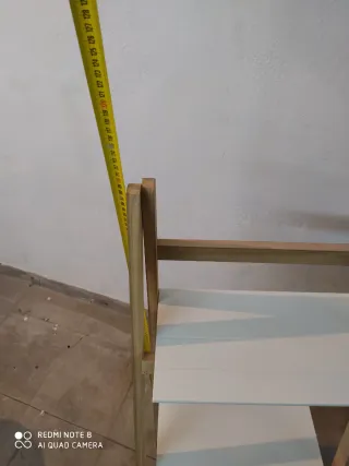 Estantería Escalera Madera Blanca