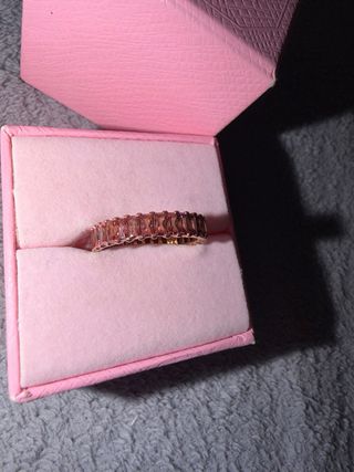 Anillo Swarovski Matrix Baguette Rosa