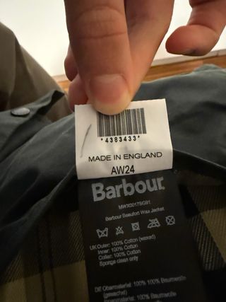Barbour Beaufort Wax Jacket (sage, 44) - BNWT