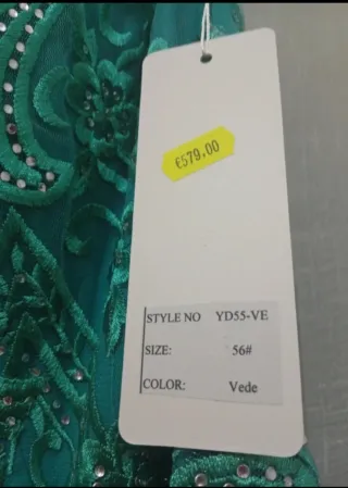 Vestito da cerimonia lungo verde acqua