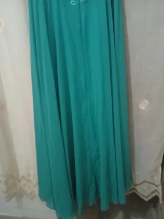 Vestito da cerimonia lungo verde acqua