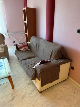 Sofá tapizado crudo 200 cm