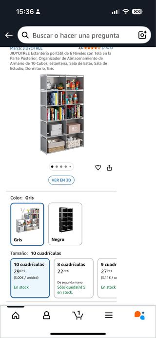 Estantería ligera de 6 niveles