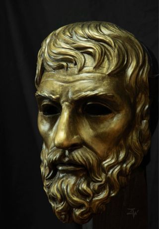 Máscara Griega Vintage Hecha a Mano