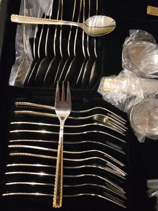 Cubertería Soligen de Acero, Cromo, Níquel y Oro