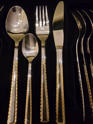 Cubertería Soligen de Acero, Cromo, Níquel y Oro