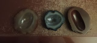 3 CENICEROS DE Agatas/Geodas Pulidas.