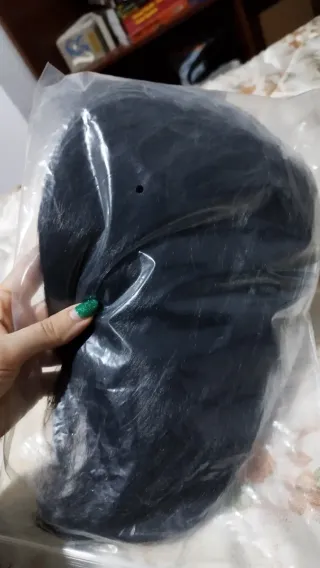 Peluca blanca y negra