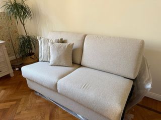 Divano letto nuovo beige tessuto
