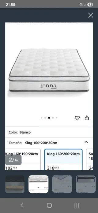 Colchón Modway Jenna 160x190x20 cm