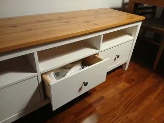 Mueble TV IKEA Hemnes Madera Blanca