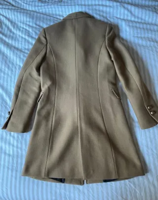 Abrigo Zara Beige Botones Dorados