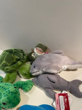 Peluche Tartaruga Rana Delfino Vintage
