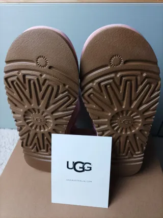 Bota UGG Rosa Cano Alto Laços Tam 38