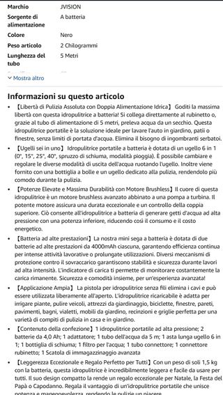 Idropulitrice a Batteria