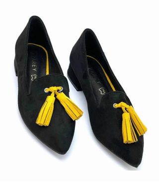 Zapatos Azarey Negros con Amarillo Talla 36-38-39