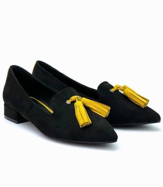 Zapatos Azarey Negros con Amarillo Talla 36-38-39