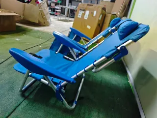 2 Sillas de Playa Plegable Ajustable 4 Posiciones