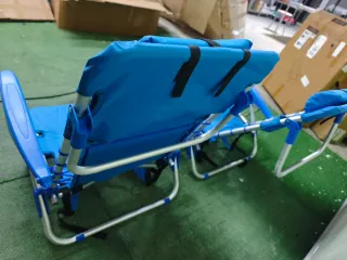 2 Sillas de Playa Plegable Ajustable 4 Posiciones