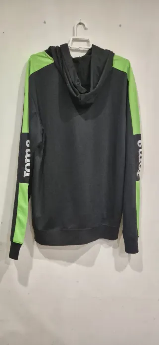 Sudadera Joma con capucha negra y verde