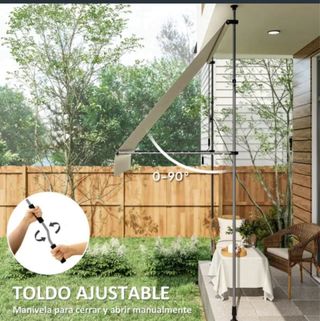 Toldo retráctil portátil